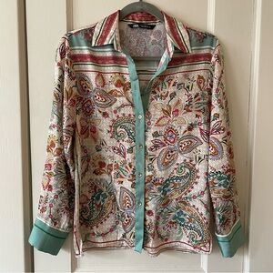 Zara printed button down